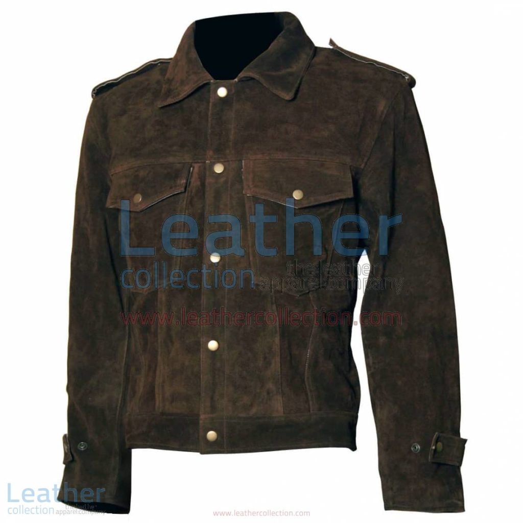 Beatles John Lennon Rubber Soul Brown Suede Leather Jacket | brown leather jacket