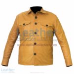 Buttoned Front Lamb Skin Shirt Style Jacket | shirt jacket
