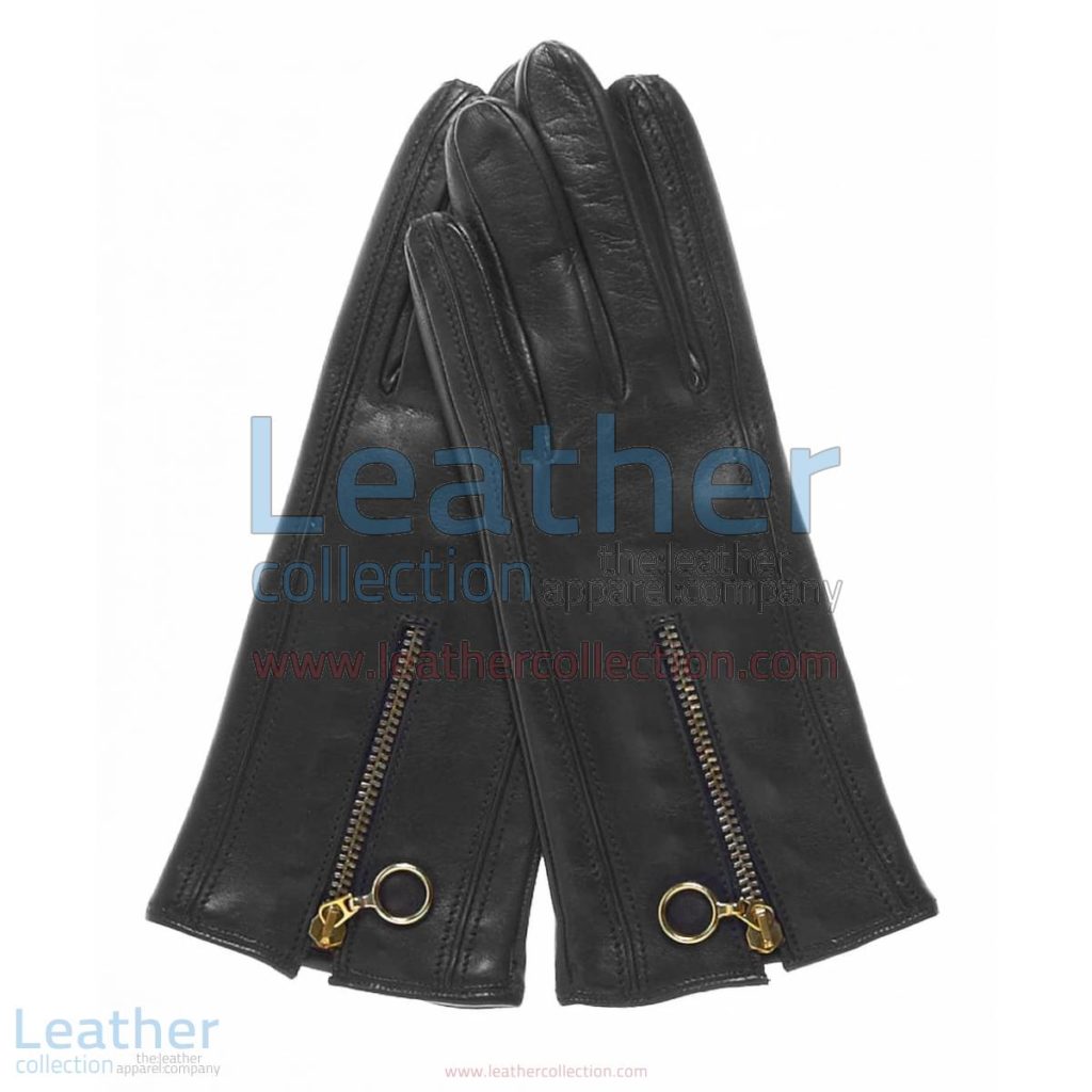 Cashmere Lined Gloves with Zippers | lined gloves