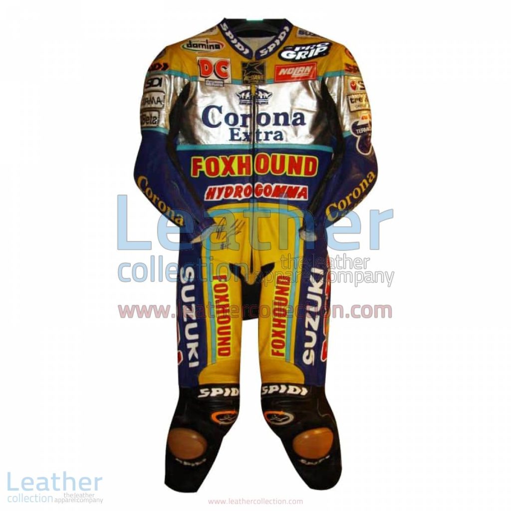 Fabrizio Pirovano Suzuki Corona Leather Suit 1998 WSBK | suzuki leather suit