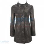 Ladies 3/4 Length Coat With Trapunto Stitched Waist | ladies coat
