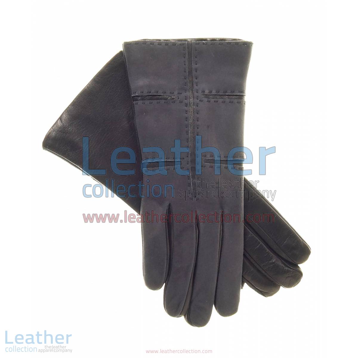 Ladies Grey Suede and Lamb Leather Gloves | grey leather gloves,suede gloves ladies