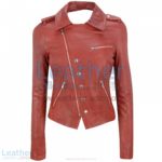 Cutaway Asymmetrical Leather Jacket Womens | asymmetrical leather jacket