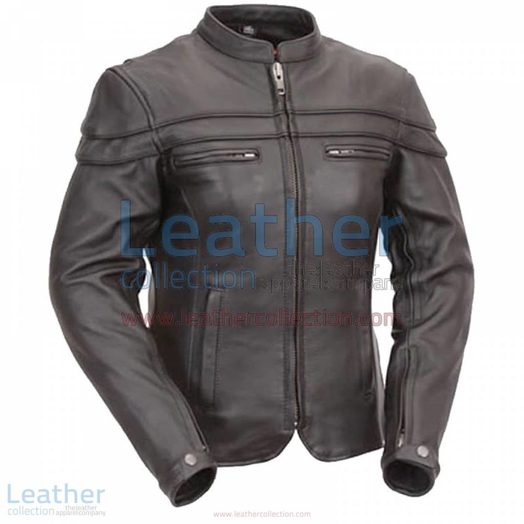 Leather Rider Touring Jacket with Sleeve & Pocket Vents | leather touring jacket