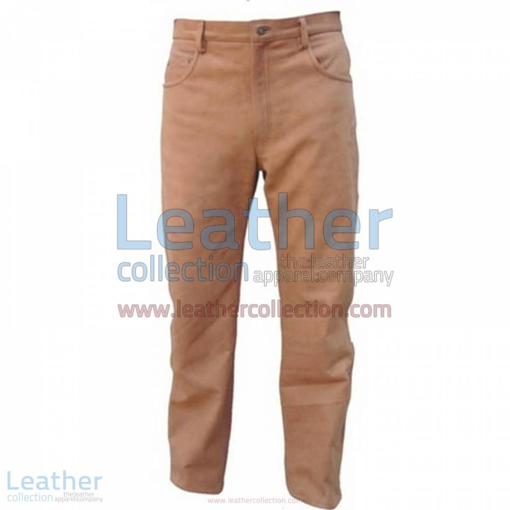 Men Leather Five Pocket Pants | five pocket pants
