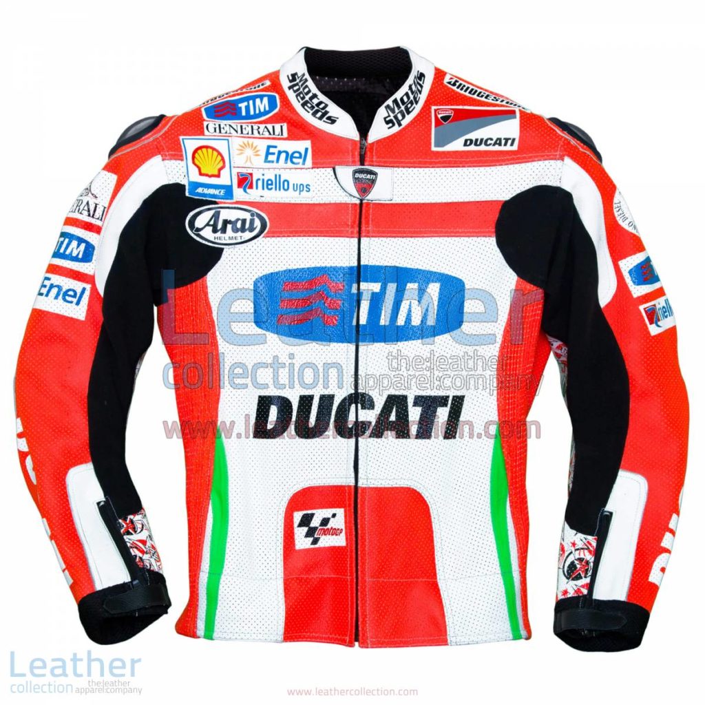 Nicky Hayden Ducati 2012 MotoGP Leather Jacket | Nicky Hayden Ducati 2012 MotoGP Leather Jacket