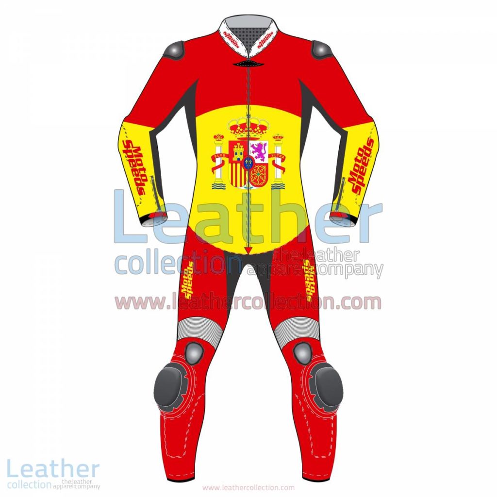 Spain Rounded Flag Race Suit | race suit