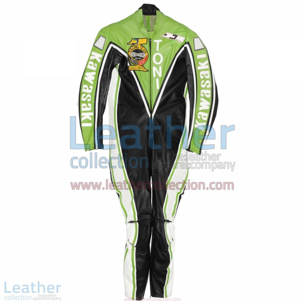 Toni Mang Kawasaki GP 1982 Leather Suit | kawasaki leather suit