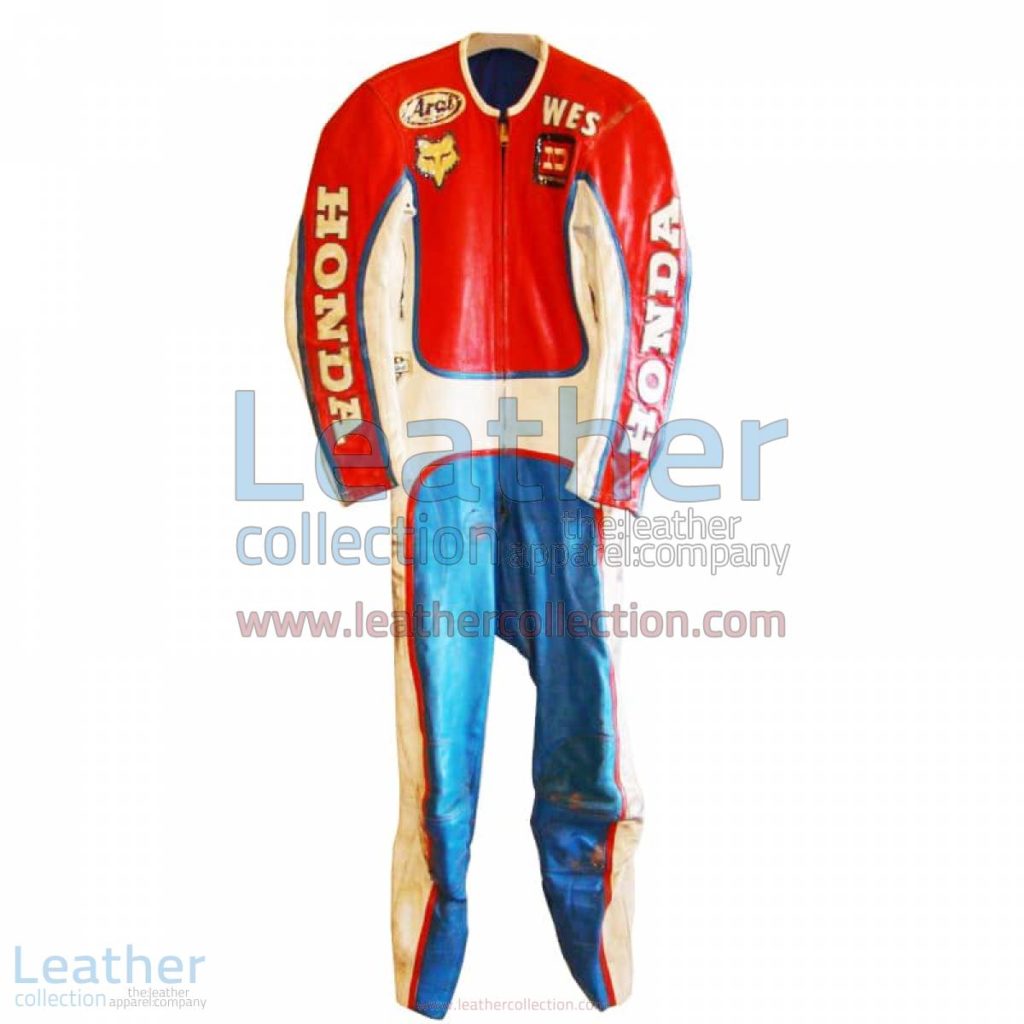 Wes Cooley Honda AMA Motorcycle Leathers | honda motorcycle leathers