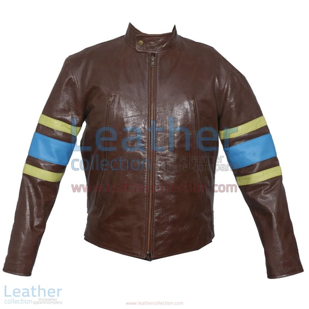 X-MEN Wolverine Origins Biker Leather Jacket | wolverine jacket