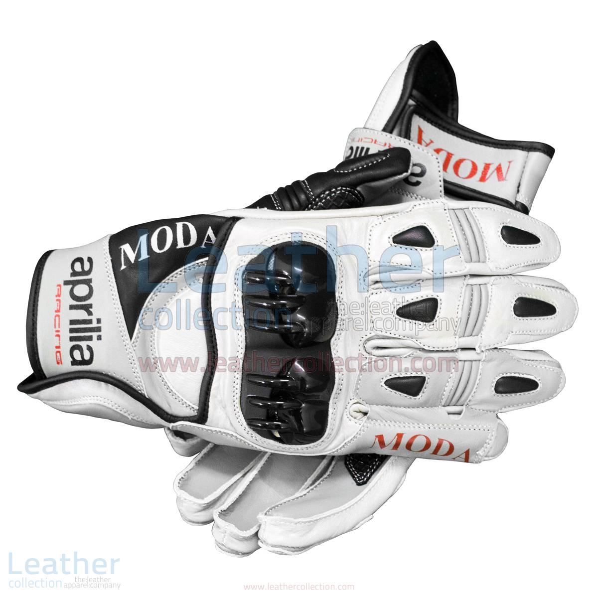 Aprilia Short Leather Riding Gloves