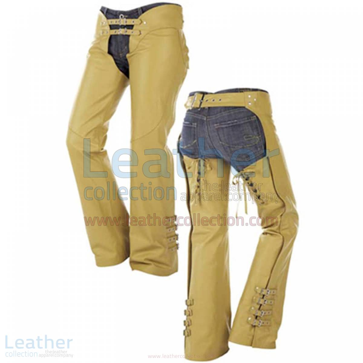 Buckles on Legs Leather Cowboy Chaps
