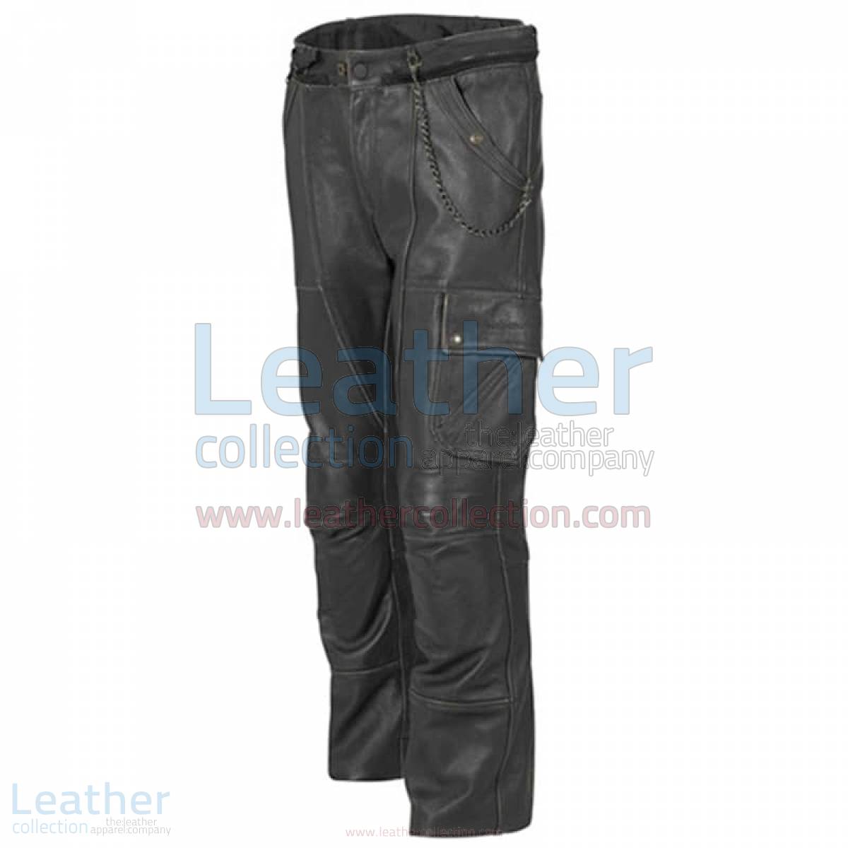 leather trousers black