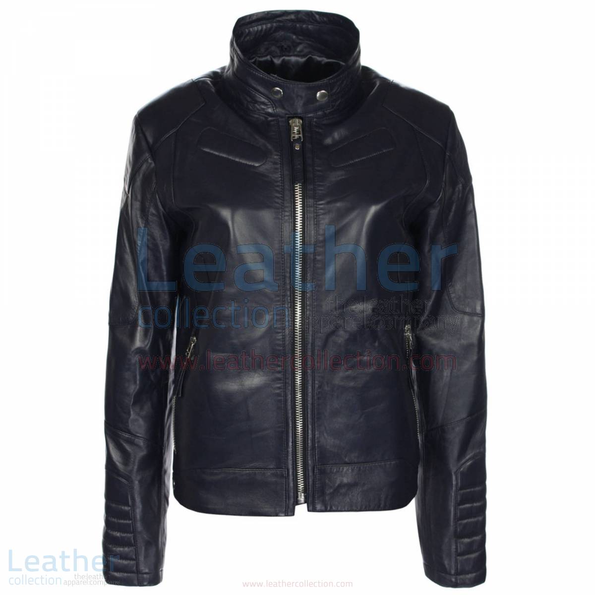 Deuce Classic Leather Biker Jacket Mens