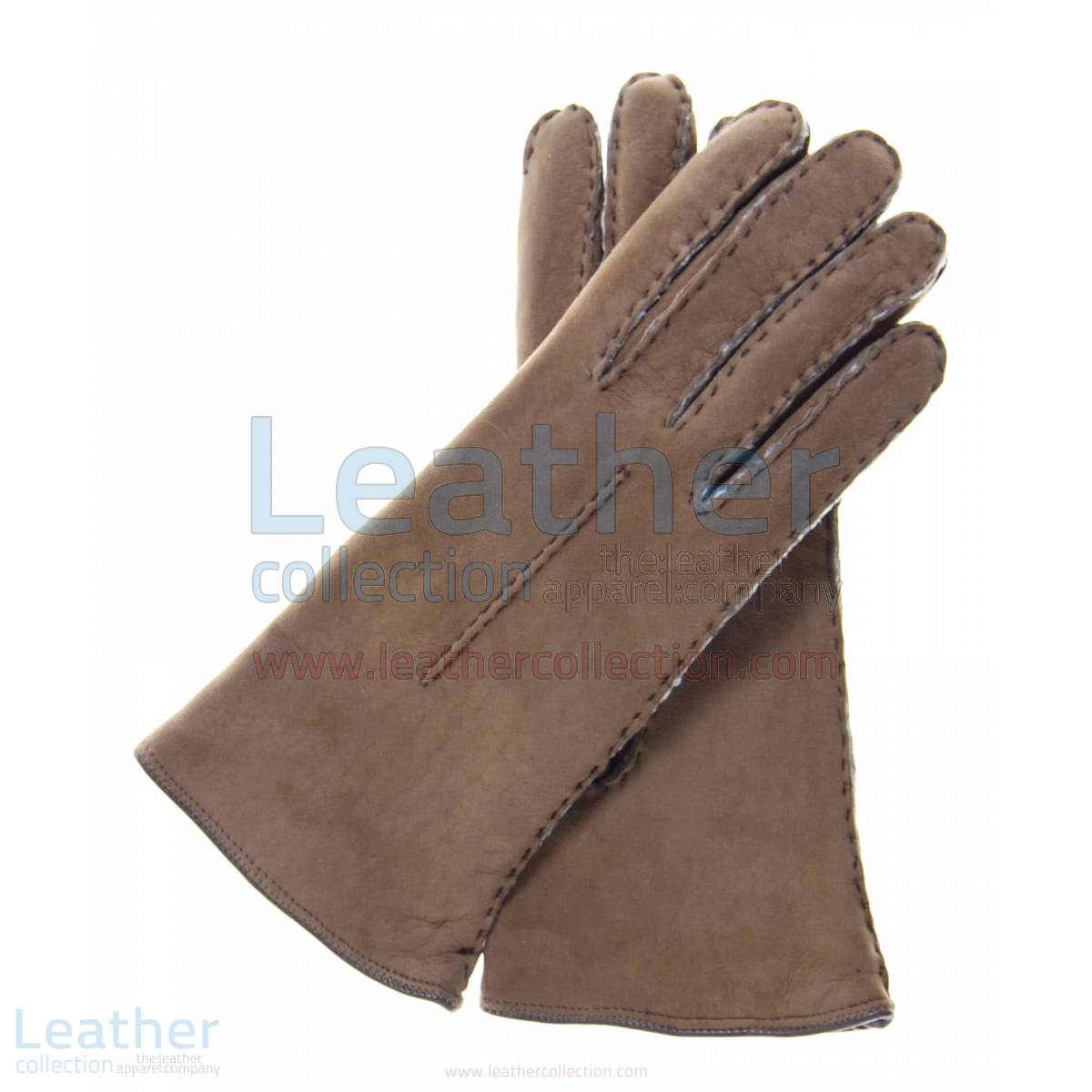 Ladies Suede Lamb Shearling Gloves