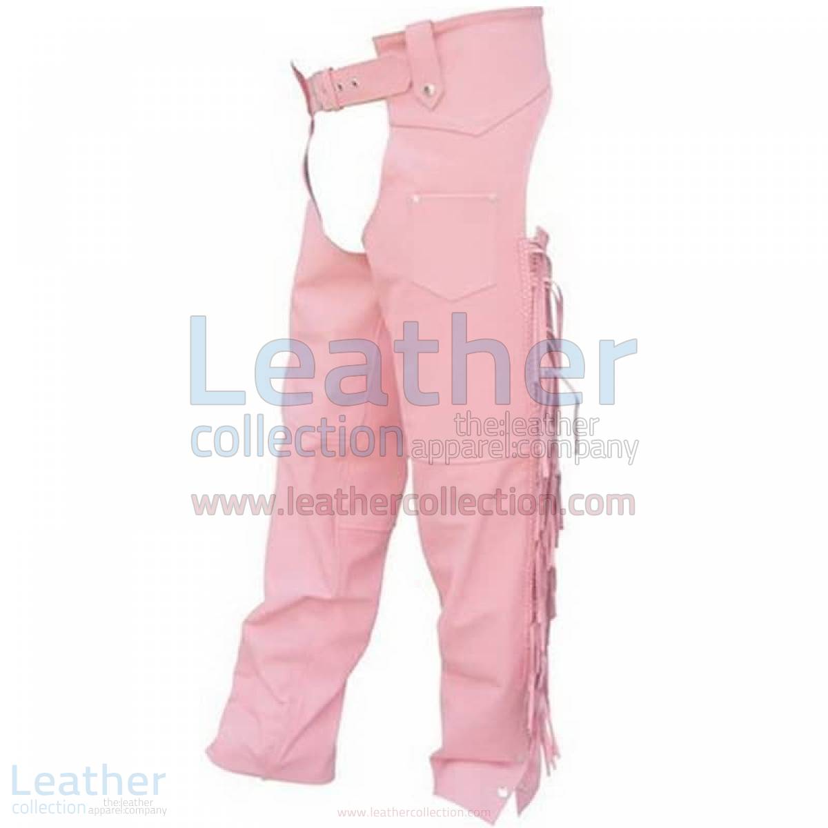 Ladies Pink Braided Leather Chaps –  Chap