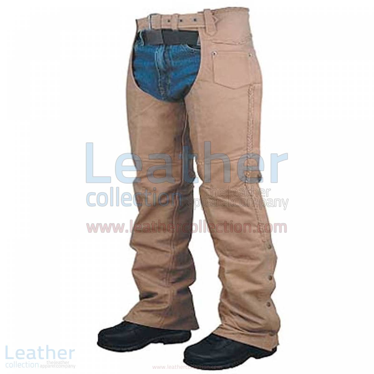 Leather Braided Chaps For Men