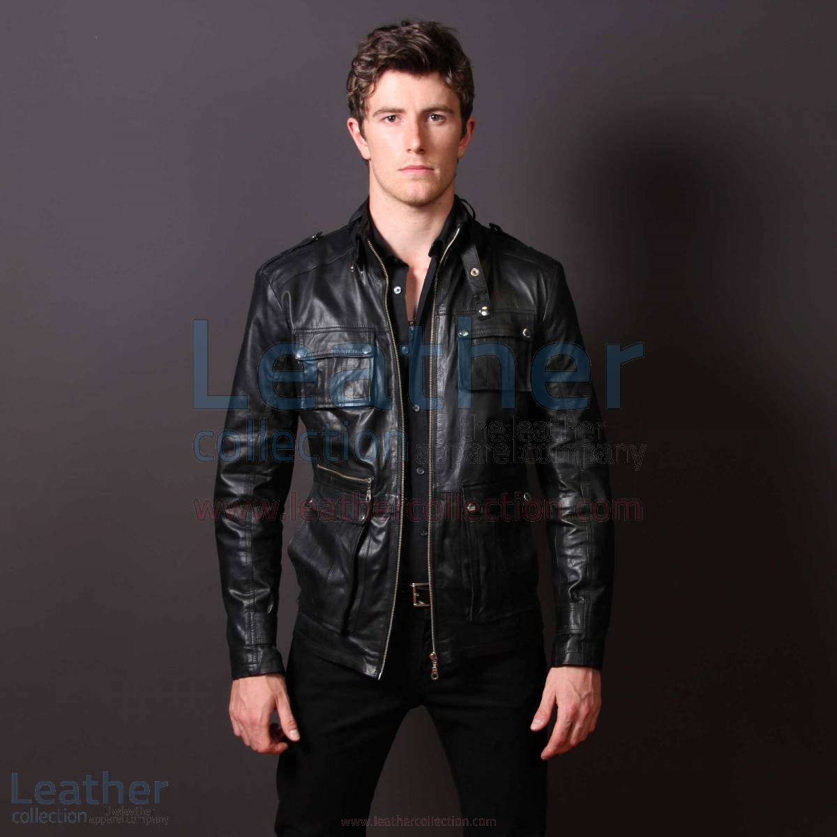 Men Leather Fashion Rockwell Jacket