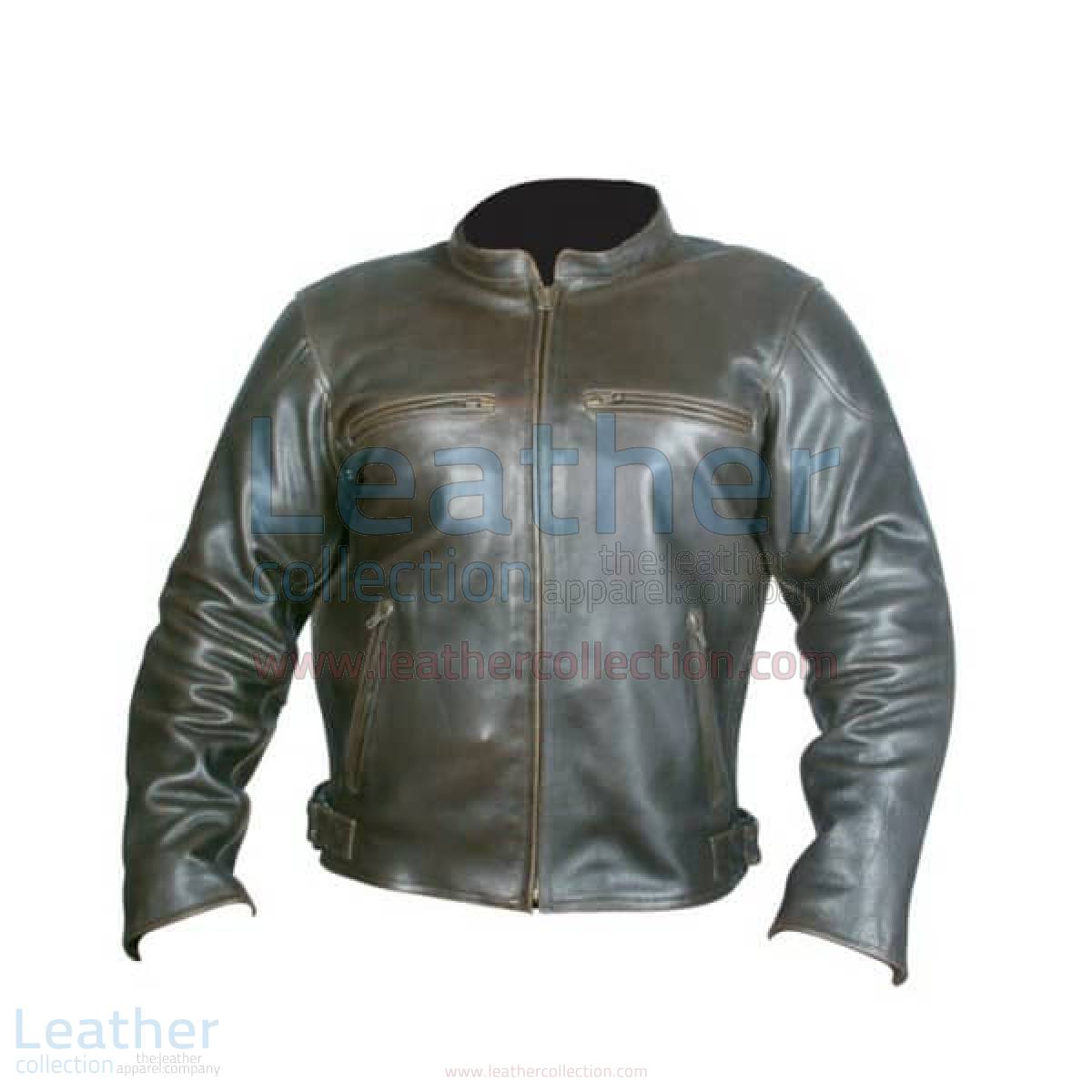 retro leather jacket