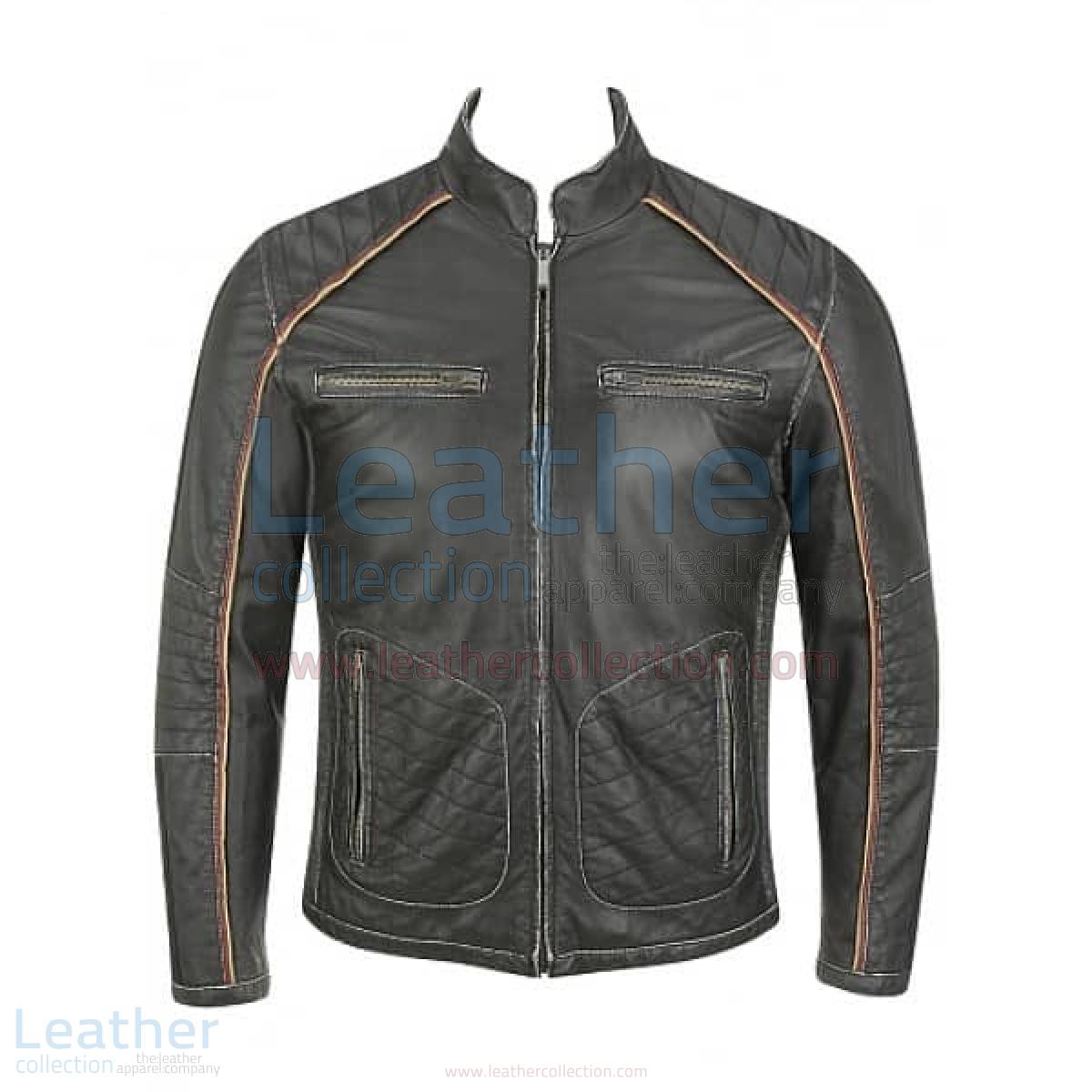 Semi Motorbike Casual Leather Piping Jacket –  Jacket