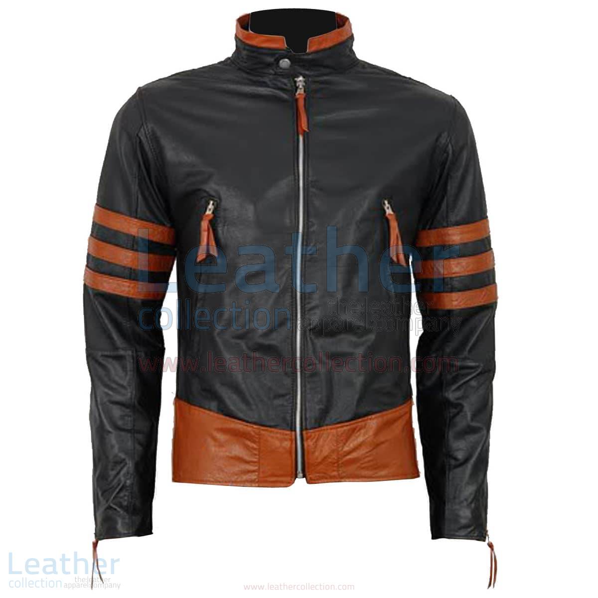 X-MEN Wolverine Origins Biker Style Black Leather Jacket