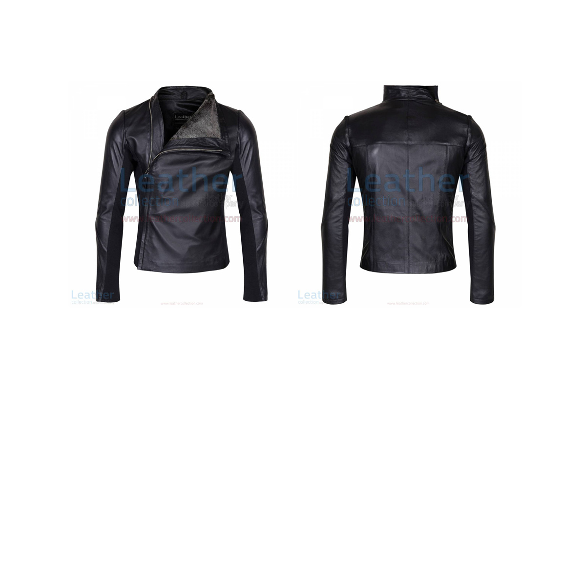 SLIM & SMART LEATHER JACKET WITH FUR LINING