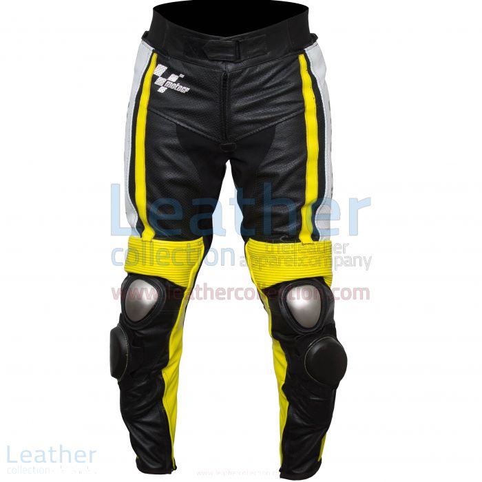 Ben Spies Yamaha Monster 2010 Leather Motorcycle Pants front view