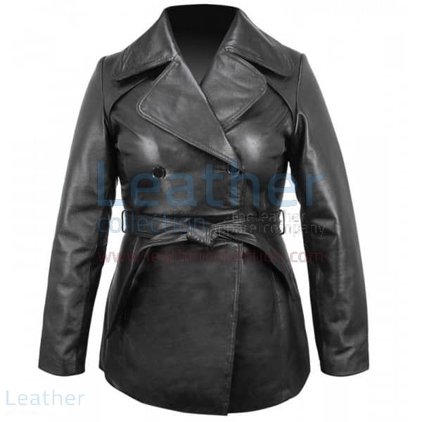 Belted Pea Coat | Buy Now | Leather Collection
