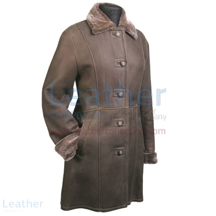 Get Now Long Leather Fur lined Coat for ¥33,488.00 in Japan