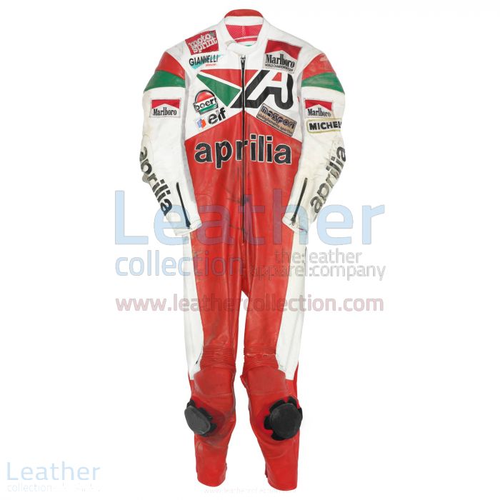 Loris Reggiani Aprilia GP 1987 Leather Suit front view