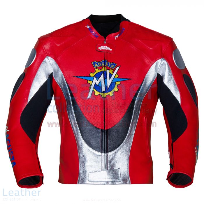 MV Agusta Racing Leather Jacket front view
