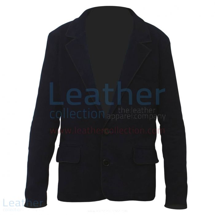 Offering Online Navy Suede Fashion Leather Blazer for CA$524.00 in Can