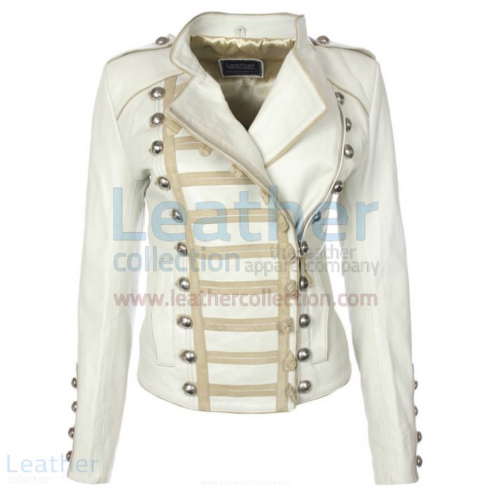 Customize Princess Leather Jacket White for $349.00