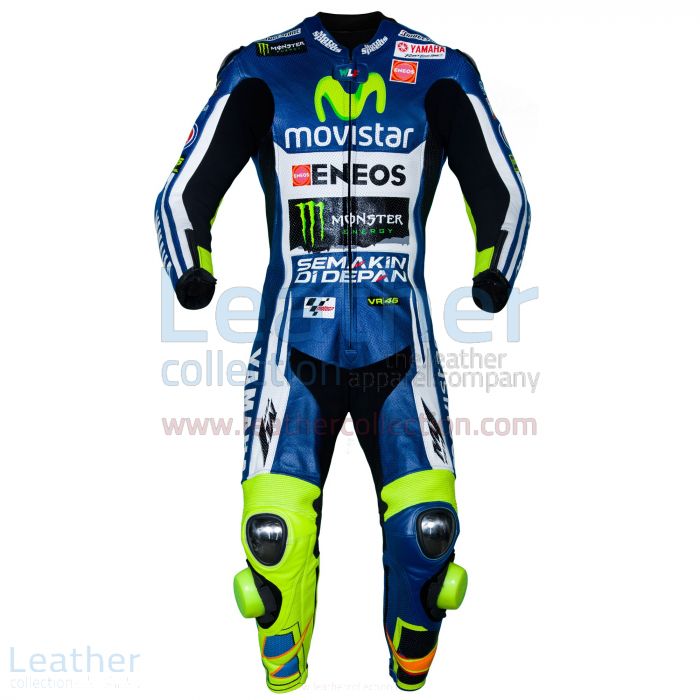 Valentino Rossi Movistar Yamaha M1 MotoGP Leathers front