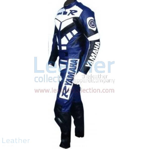 Yamaha R Racing Leather Suit Blue front