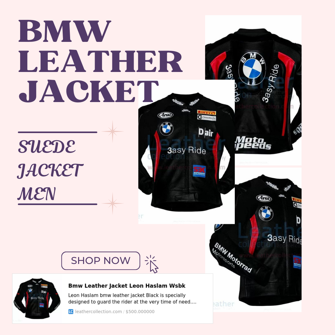 BMW leather jacket Black