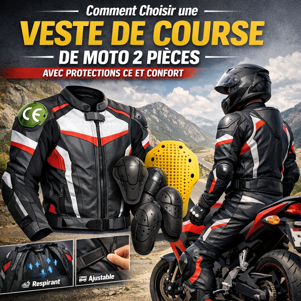 Combinaison de course de moto Suzuki en 2 pi&egrave;ces illustration for Comment choisir une veste de course de moto 2 pi&egrave;ces avec p