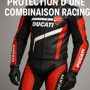 Ducati cuir de moto en 2 pièces illustration for Cuirs de moto 2 pièces Ducati : protection d’une combinaison racing
