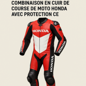 Illustration of Guide d&rsquo;achat combinaison en cuir de course de moto Honda avec protection CE