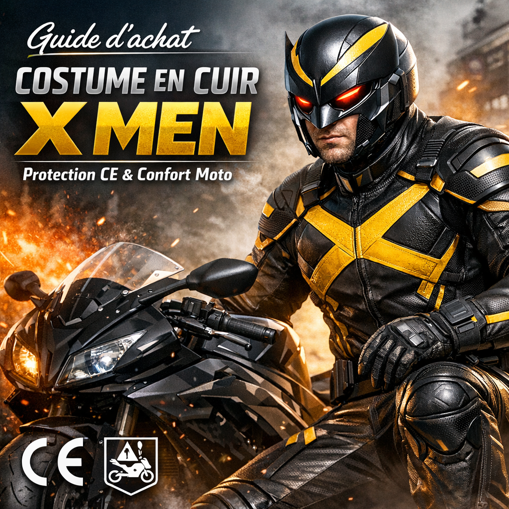 X MEN Costume en Cuir de Moto illustration for Guide d’achat Costume en cuir X Men : protection CE et confort moto