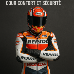 Combinaison en cuir Honda Repsol Gas illustration for Pourquoi la combinaison en cuir Gas Honda Repsol s&eacute;duit les pilotes pou