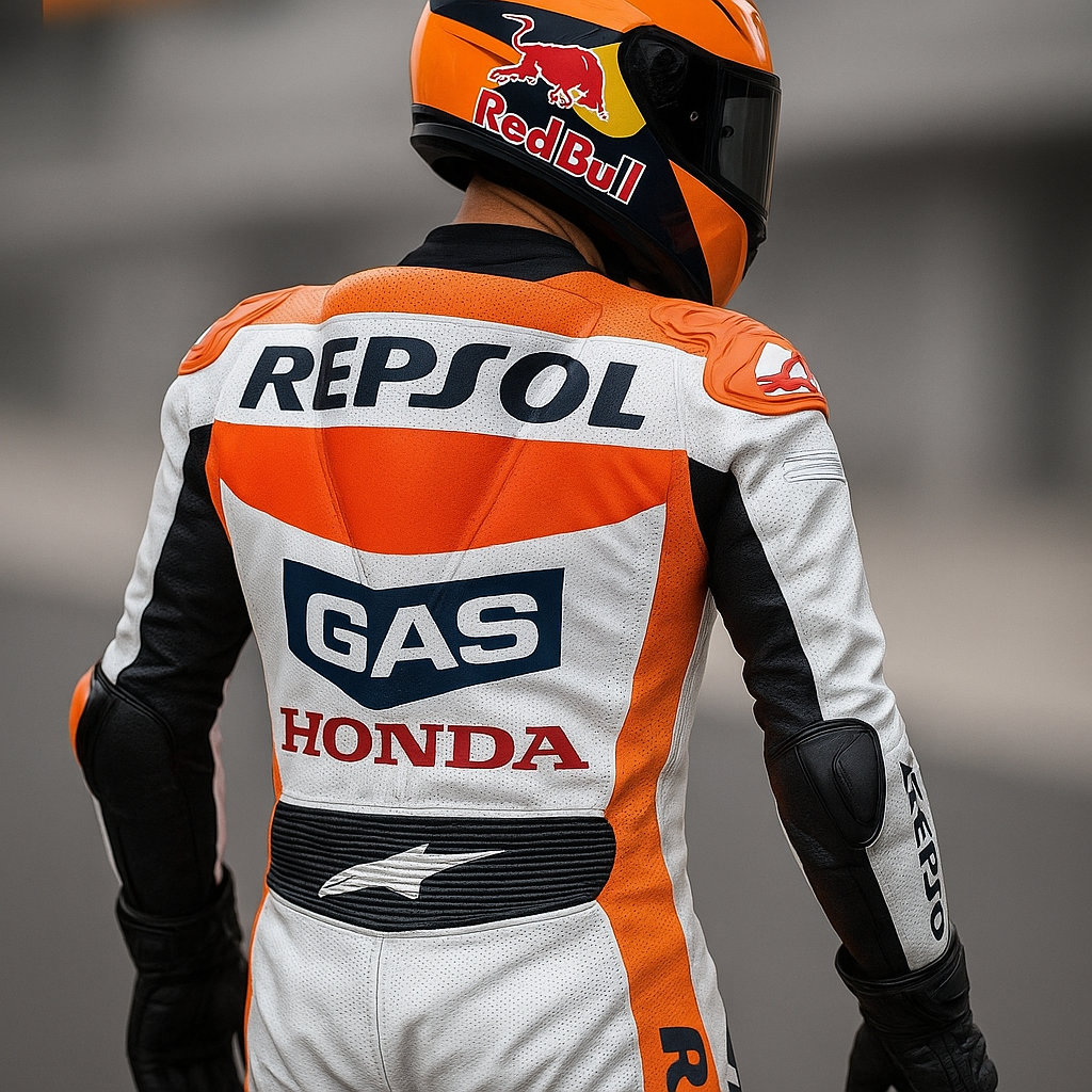 Combinaison en cuir Honda Repsol Gas illustration for Pourquoi la combinaison en cuir Gas Honda Repsol séduit les pilotes pou