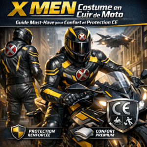 Illustration of X MEN Costume en Cuir de Moto : Guide Must-Have pour Confort et Protection CE